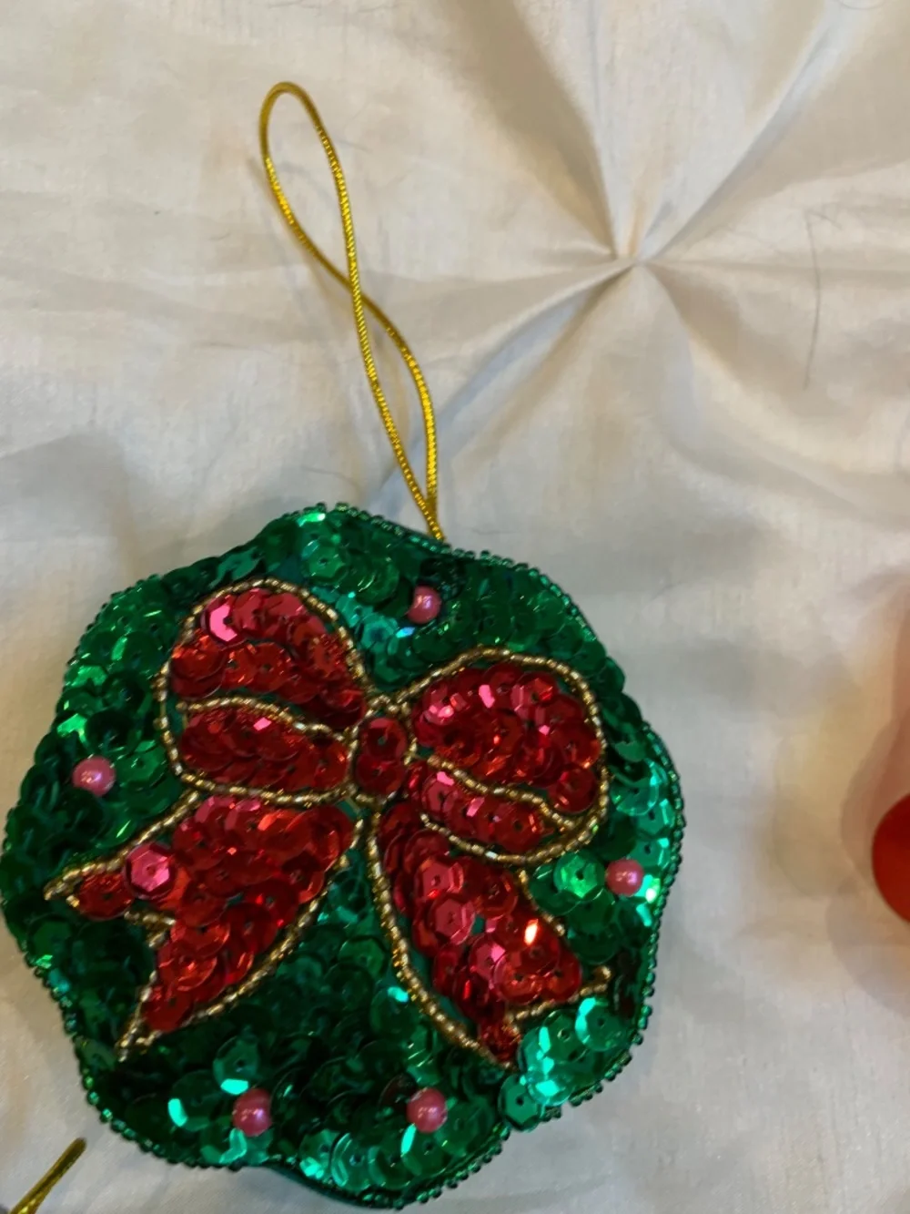 New Set 12 Christmas 2006 Sequin Ornament Boxes